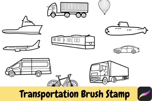 Accelerating Digital Creativity: The Strategic Value of Transportation Procreate Brush Stamps