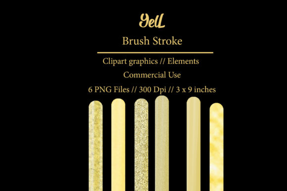 Adding Artistic Flair with YelL Brush Stroke Clipart Element