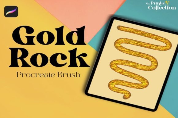 Gold Rock Single Procreate Brush Guide