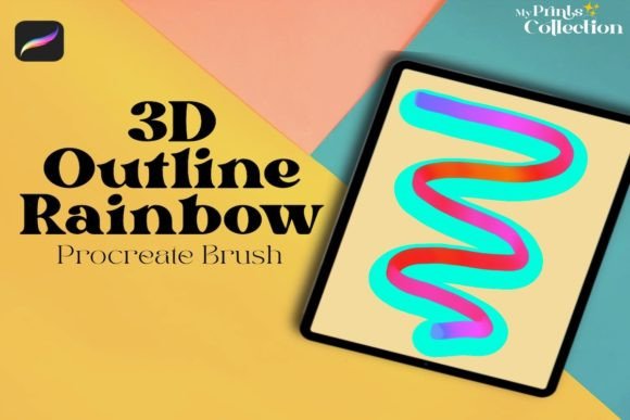 Mastering the 3D Outline Rainbow Procreate Brush