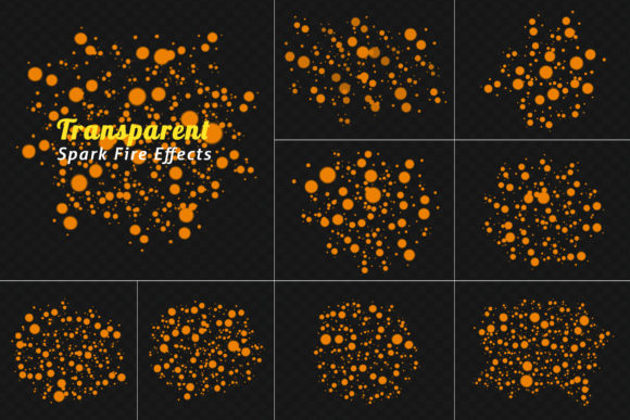Mastering Visual Impact with Golden Burning Hots Transparent Shape Assets