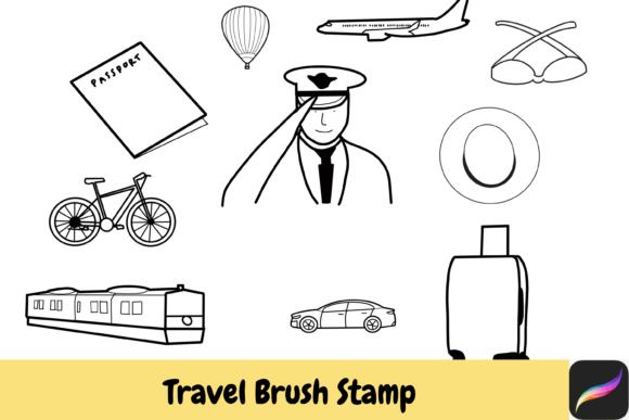 Strategic Visual Storytelling with Travel Procreate Brush Stamps IPAD