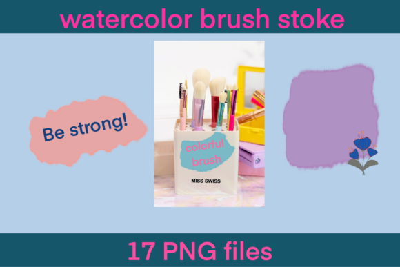 Watercolor Brush Stroke and Thin Cloth Brush Textures for Digital Design
